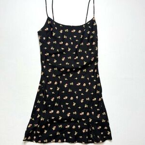 ASOS Floral Print Spaghetti Strap Slip Mini Dress Size 0- Y2K Inspired